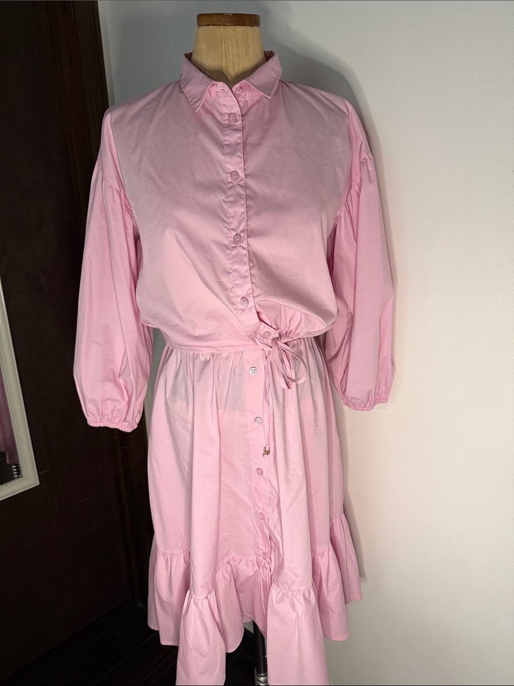 Pinko Baby Pink Tiered Ruffle Skirt with Top